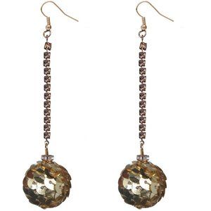 Gold Confetti Ball Chain Earrings
